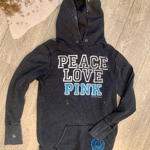 Vintage grey VS PINK hoodie 🤩